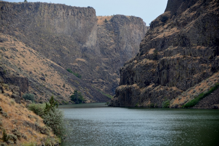 the cliffs from the water's edge